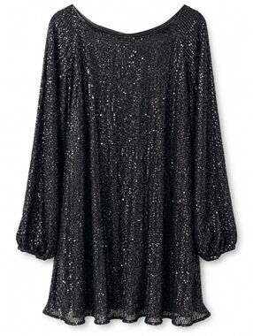 H&M Black Sequin Mini Dress – Size M ✨ NWT